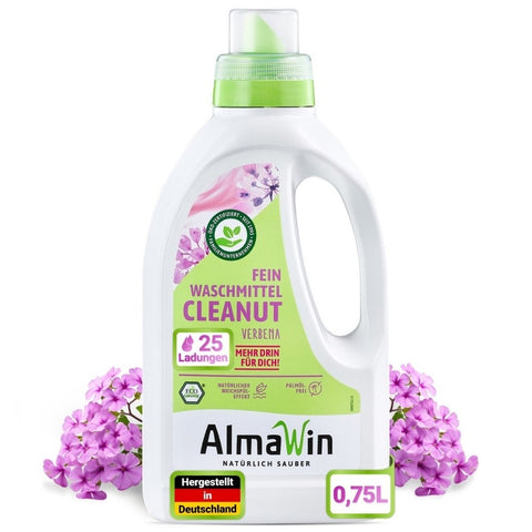 AlmaWin Cleanut Feinwaschmittel Palmölfrei, Recyclingflasche 750 ml Bio