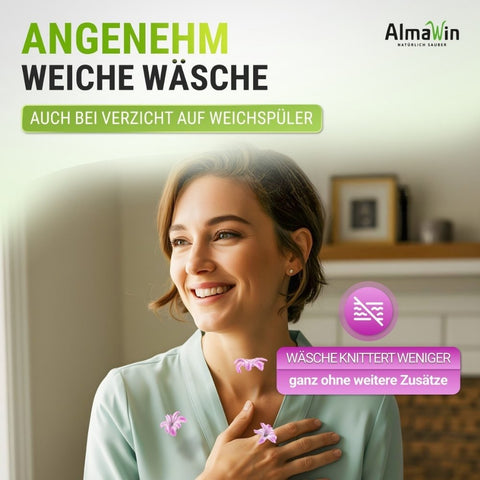 AlmaWin Cleanut Feinwaschmittel Palmölfrei, Recyclingflasche 750 ml Bio