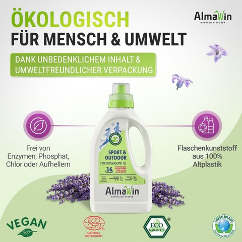 AlmaWin Sport & Outdoor Funktionswaschmittel 750ml Bio