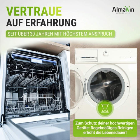 AlmaWin Dishwasher &amp; Washing Machine Cleaner 2x100 gr Bio