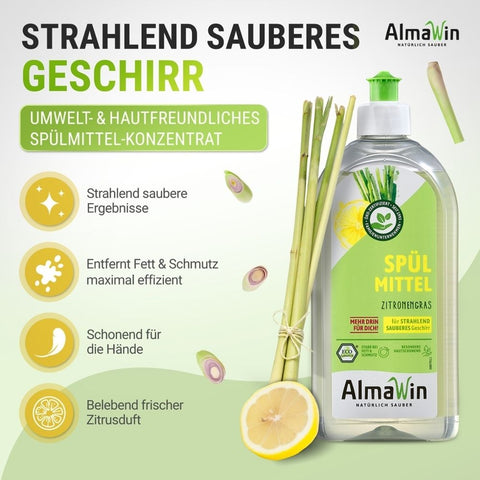 AlmaWin Dishwashing Liquid Lemongrass 500ml