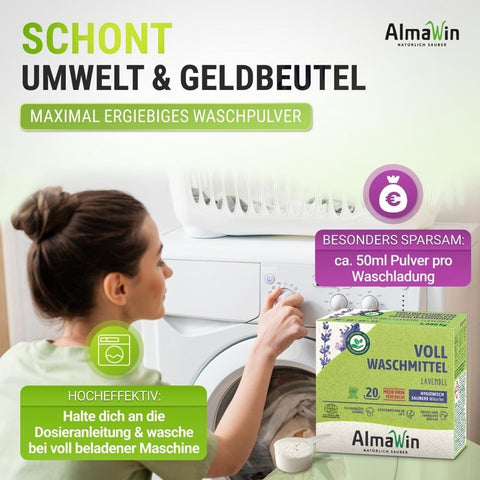 AlmaWin heavy duty detergent 1.08 kg organic 