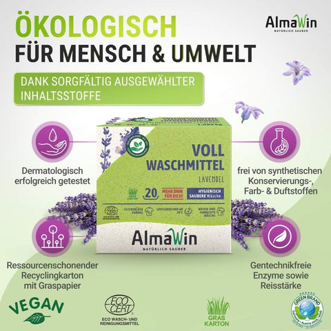 AlmaWin heavy duty detergent 1.08 kg organic 