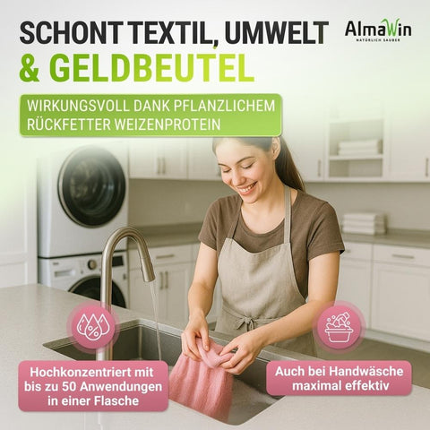AlmaWin Wolle & Seide Feinwaschmittel Bio, 0,75l
