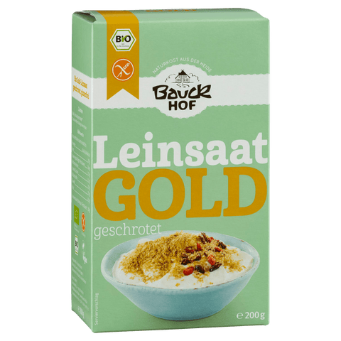 Bauck Mühle Bio Leinsaat Gold, geschrotet, glutenfrei