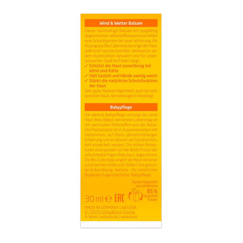 WELEDA Baby Calendula Wind & Wetter Balsam Bio 30ml