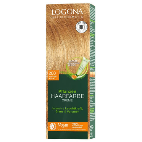 Logona Herbal Hair Color Cream 200 Copper Blonde 150ml