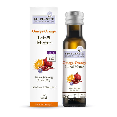 BIO PLANÈTE  Vital-Öl Omega Orange Leinöl-Mixtur Bio 100ml
