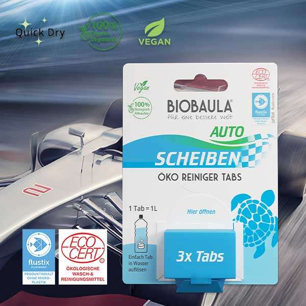 BioBaula Autoscheiben-Reiniger Tabs