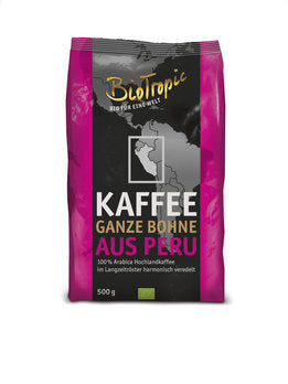 BioTropic Kaffee ganze Bohne Peru 100% Arabica 500g