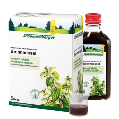Schoenenberger Brennnessel, Naturreiner Heilpflanzensaft 3X200ml