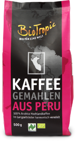 BioTropic Röstkaffee gemahlen Peru 500g