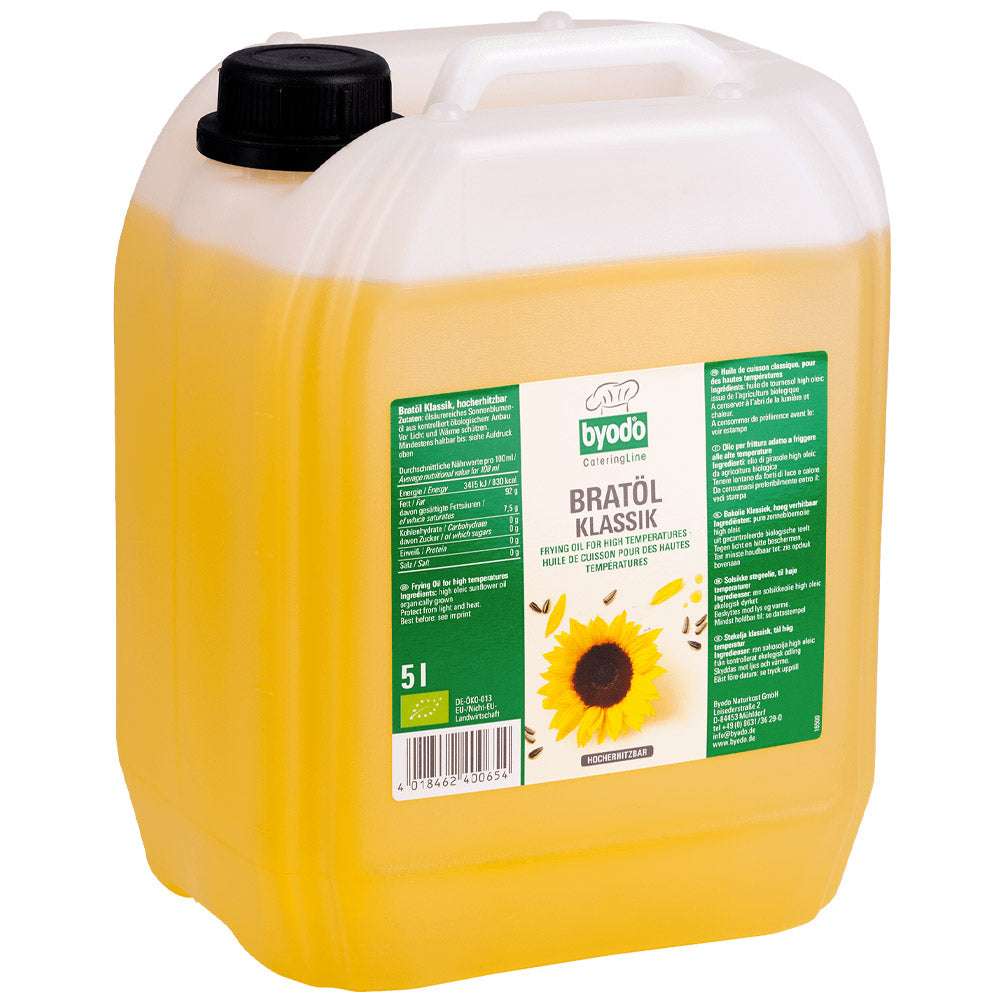 BYODO Bio Bratöl Klassik 5l aus Sonnenblumenkernen