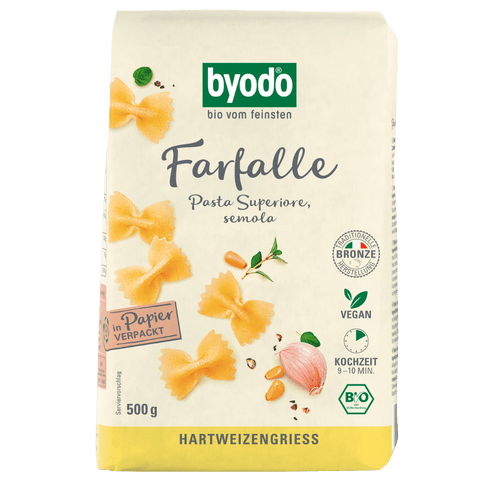 BYODO Organic Farfalle semola 500g
