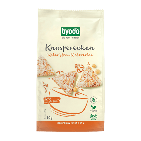BYODO Knusperecken Roter Reis-Kichererbse (90 g)
