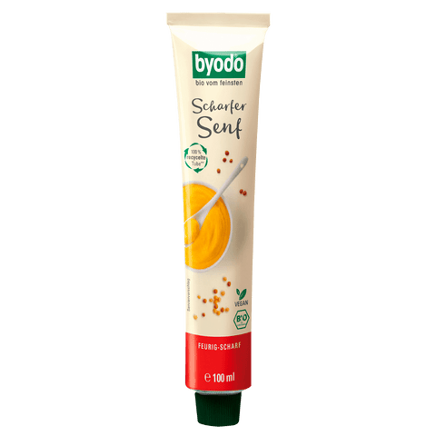 BYODO Scharfer Senf in der Tube (100 ml, extra scharf) Bio