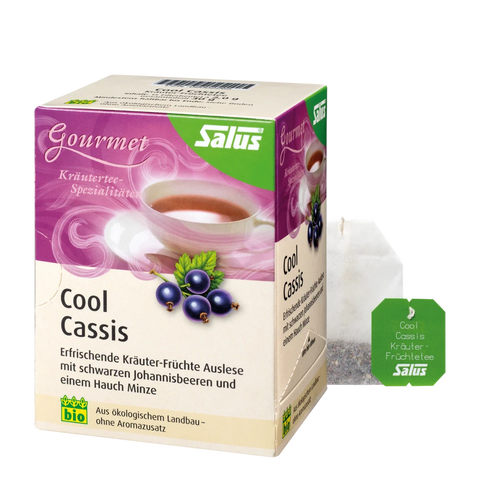 Salus Gourmet Cool Cassis, Kräuter-Früchtetee Bio 15 Filterbeutel