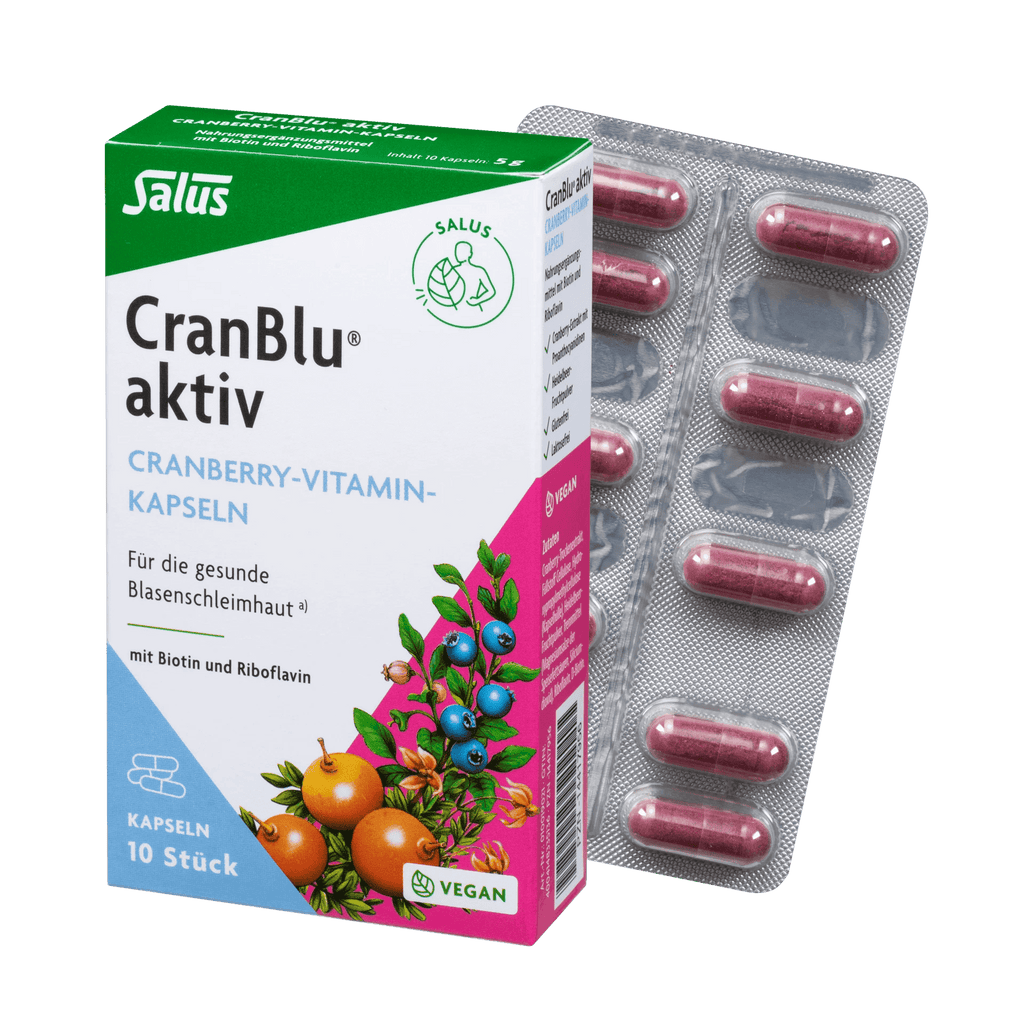 Salus CranBlu aktiv Cranberry-Vitamin-Kapseln 10 Stück