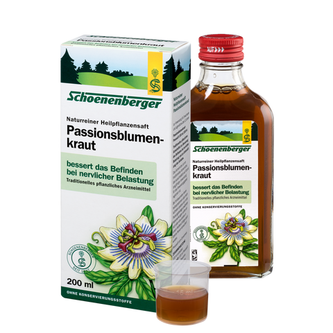 Schoenenberger Passionsblumenkraut, Naturreiner Heilpflanzensaft 200ml
