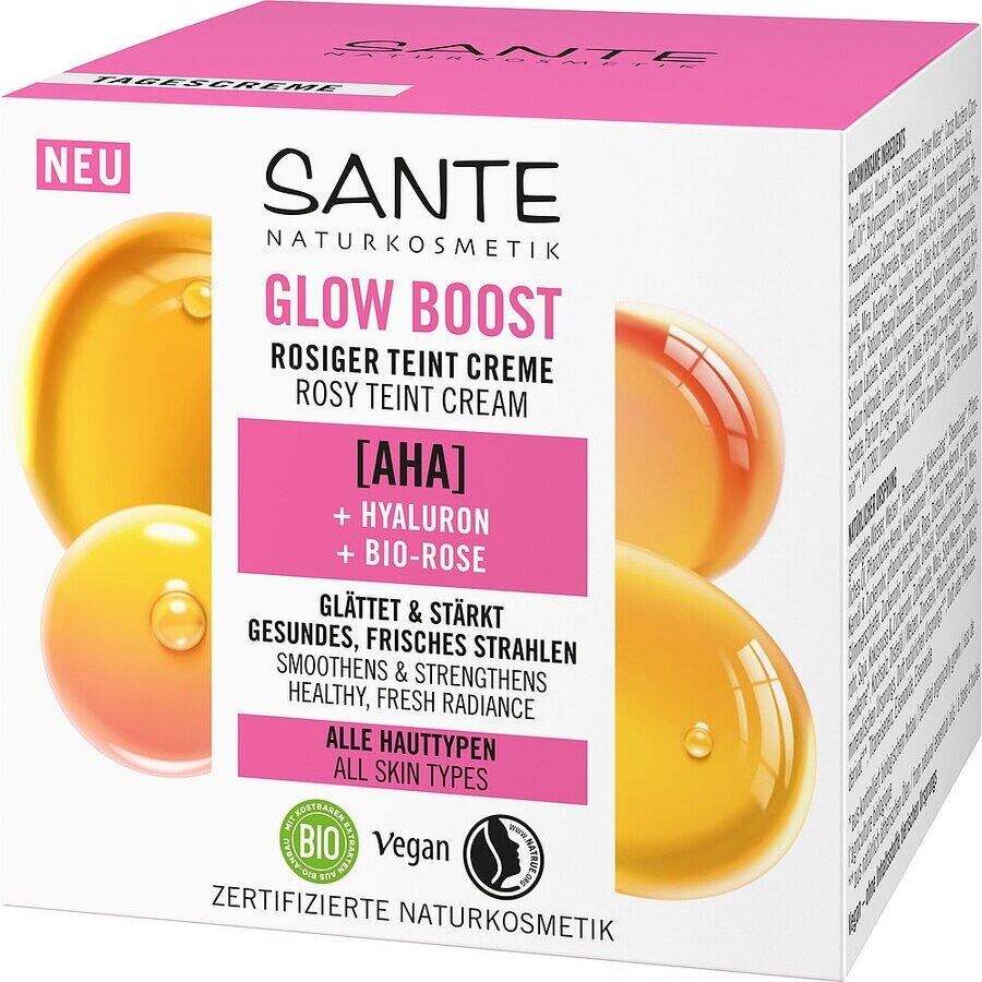 Sante Naturkosmetik Glow Boost Rosiger Teint Creme Bio 50ml