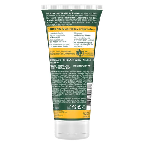 Logona Shine Conditioner Organic Argan Oil, 200ml