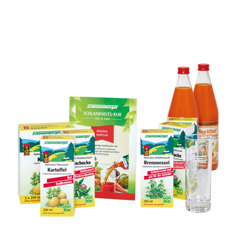 Schoenenberger Schlankheits-Kur "Die Fruchtige" Möhre-Apfel- Mango-Mix | 10-Tage Bio Saftkur