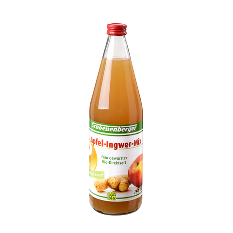 Schoenenberger apple-ginger mix, direct juice (organic) 750ml 