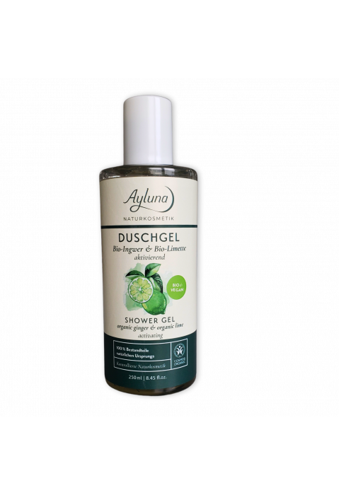 Ayluna Shower Gel Organic Ginger &amp; Organic Lime Activating Organic 250ml 