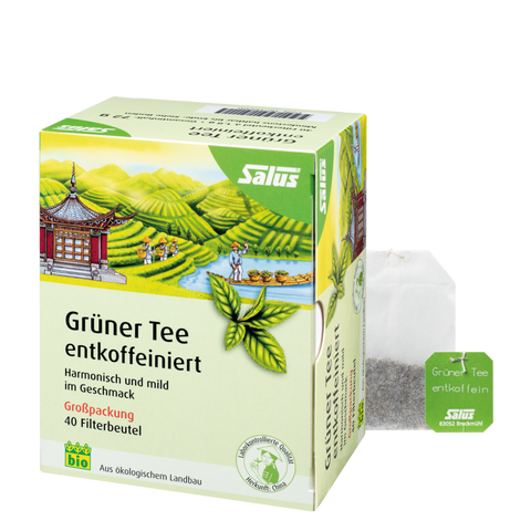 Salus Grüner Tee entkoffeiniert 40er Filterbeutel Bio