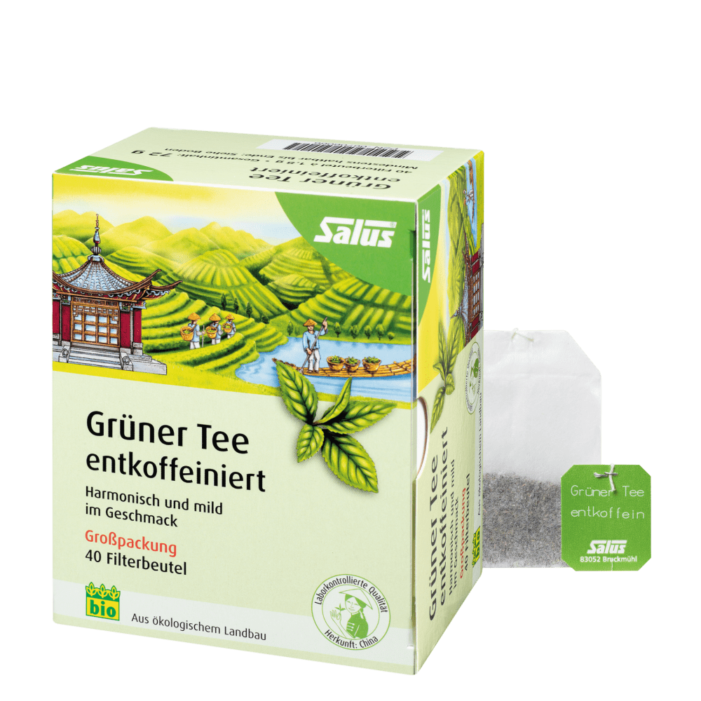 Salus Grüner Tee entkoffeiniert 40er Filterbeutel Bio