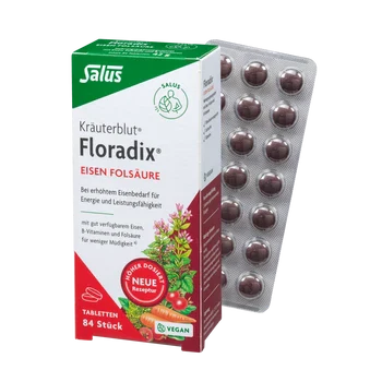 1x Salus Floradix Eisen Folsäure Tabletten 84 Stk