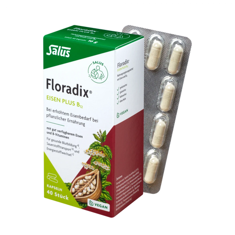 Salus Floradix Eisen plus B12 vegan Kapseln 40 Kps