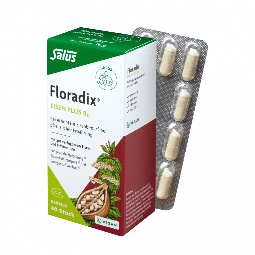 Salus Floradix Eisen plus B12 vegan Kapseln 40 Kps