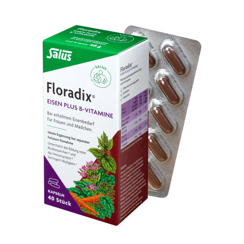 Salus Floradix Eisen plus B-Vitamine (40 Kapseln)