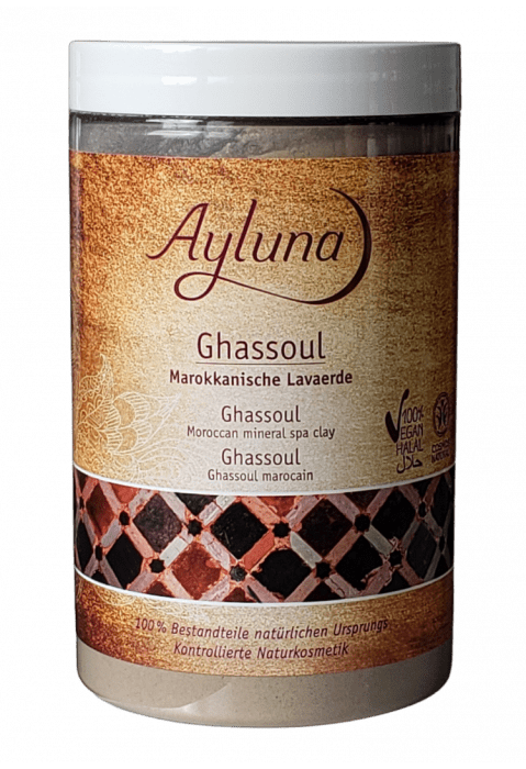 Ayluna Ghassoul – Moroccan lava clay for traditional cleansing 400g 