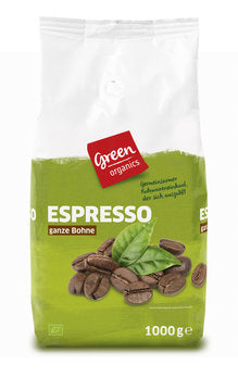 Greenorganics Bio Espresso ganze Bohne 1Kg