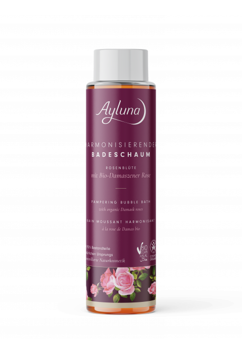 Ayluna Rose Blossom Bubble Bath – Harmonizing, Organic Damask Rose, Organic 400ml