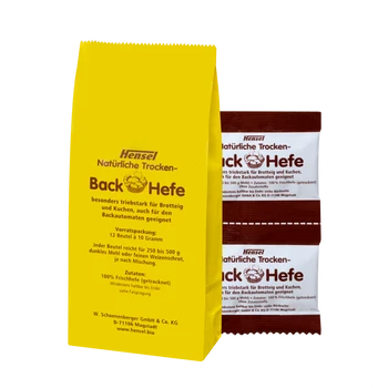 Hensel Natural Dry Baking Yeast 1 bag of 12 packs = 120 g