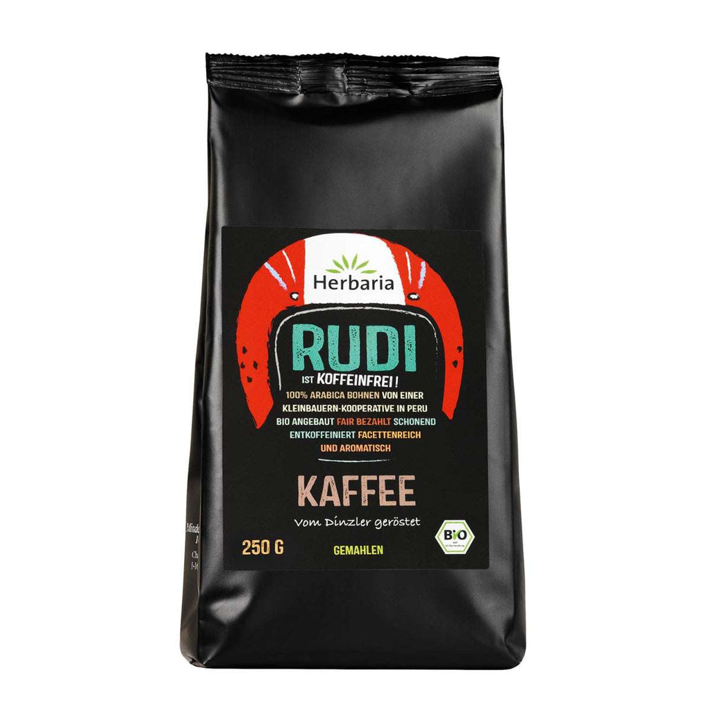 Herbaria Kaffee Rudi entkoffeiniert gemahlen 250g Bio