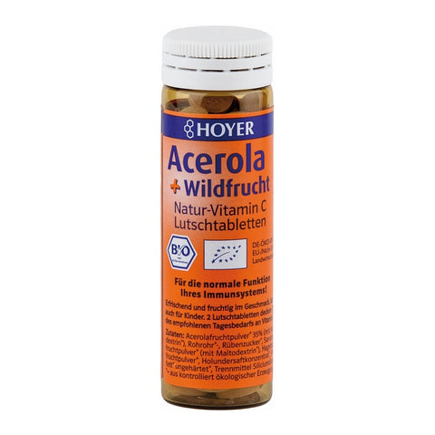 HOYER Acerola + Wildfrucht Lutschtabletten Bio 30g