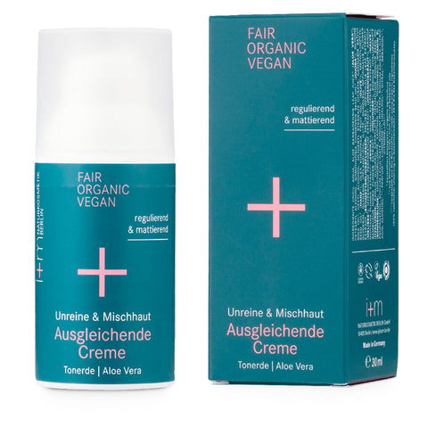 i+m Unreine & Mischhaut Ausgleichende Creme Tonerde-Aloe Vera Bio 150ml