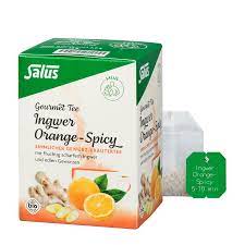 Salus Gourmet Ingwer Orange-Spicy, Gewürz-Kräutertee Bio 15 Filterbeutel