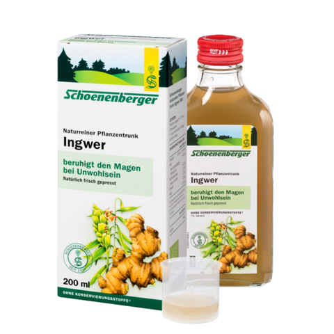 Schoenenberger Ingwer, Naturreiner Heilplanzensaft Bio 200ml