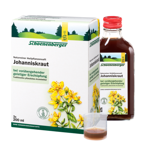 Schoenenberger Johanniskraut, Naturreiner Heilpflanzensaft 3X200ml.