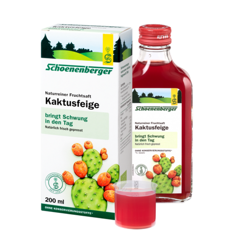 Schoenenberger Kaktusfeige, Naturreiner Fruchtsaft (Bio) 200ml.
