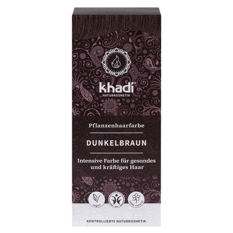 khadi Pflanzenhaarfarbe Dunkelbraun Bio 100g