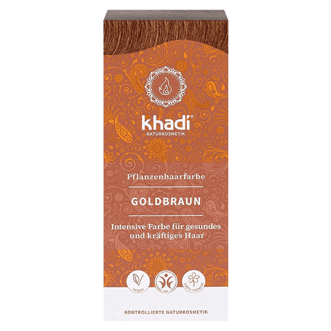 khadi Pflanzenhaarfarbe Goldbraun Bio 100g