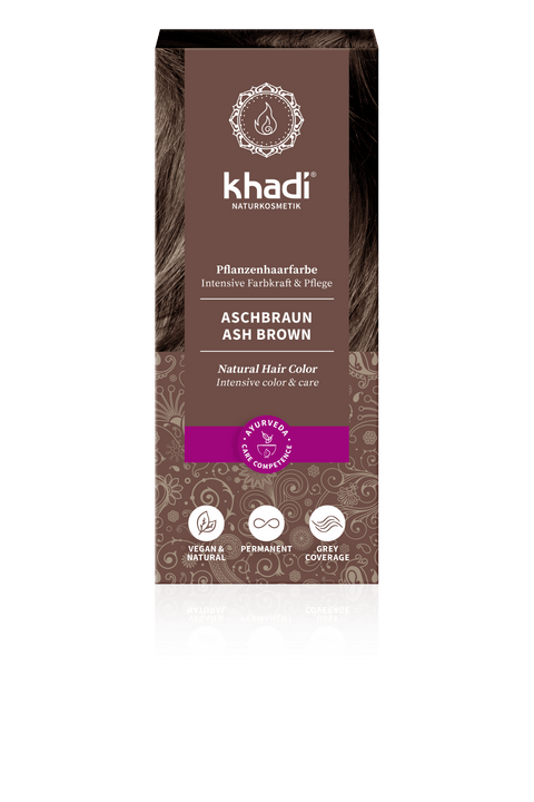 khadi Pflanzenhaarfarbe Aschbraun Bio 100g
