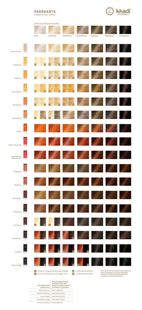 khadi Pflanzenhaarfarbe Goldbraun Bio 100g