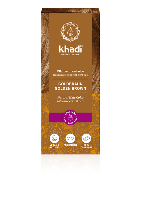 khadi Pflanzenhaarfarbe Goldbraun Bio 100g